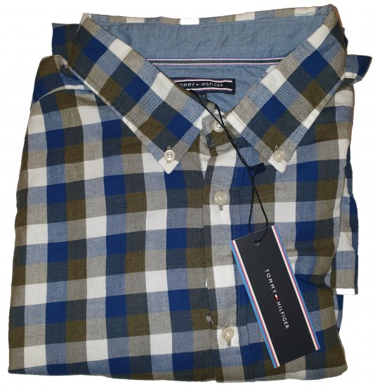 Tommy Hilfiger Gingham Twill Shirt Green - Motleys verrückter April-Sale - 