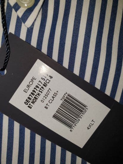Tommy Hilfiger North Stripe Long Sleeve Shirt Blue/White - Motleys verrückter April-Sale - 