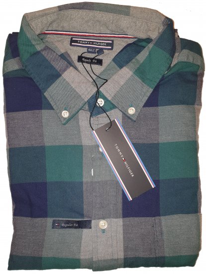 Tommy Hilfiger Gingham Flannel Shirt Green - Motleys verrückter April-Sale - 