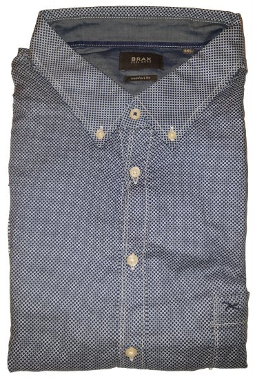 Brax 560-7 Blue Dot Shirt - Motleys verrückter April-Sale - 