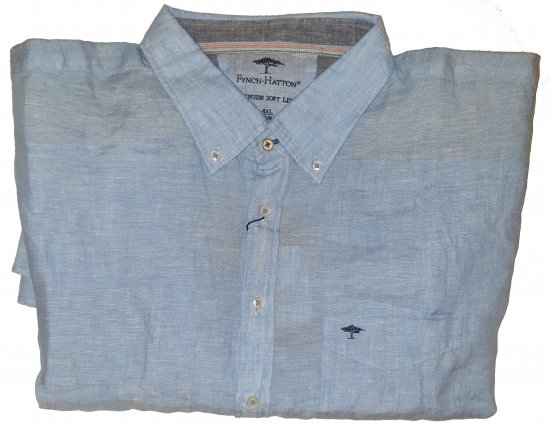 Fynch-Hatton 6152 Shirt Blue - Motleys verrückter April-Sale - 