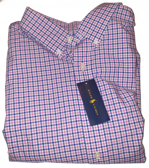 Ralph Lauren TC6D Shirt Pink/Royal - Motleys verrückter April-Sale - 