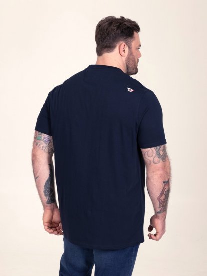 D555 Slater Bedrucktes T-Shirt Navyblau - Herren-T-shirts - Herren-T-Shirts in großen Größen
