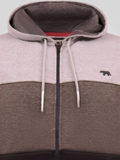 D555 Fitzgerald Zip Through Hoody With Cut & Sew Panels Schwarz - Herren-sweater und -hoodies - Herren-Sweater und -Hoodies in großen Größen
