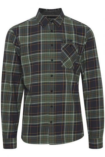 Blend Checked Long Sleeve Shirt 4324 Dress Blues - Herrenhemden - Herrenhemden in großen Größen