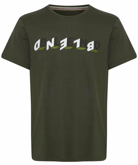 Blend 4795 T-Shirt Forest Night Green - Herren-T-shirts - Herren-T-Shirts in großen Größen
