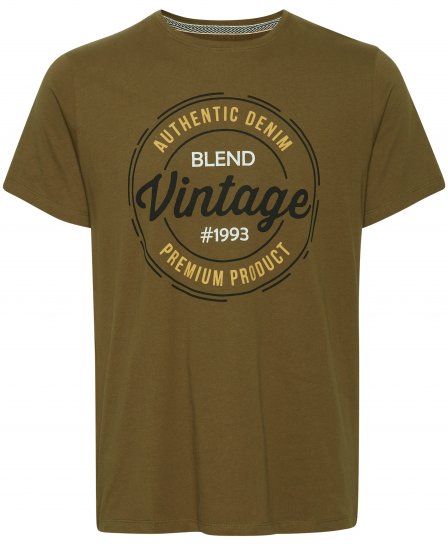 Blend 4811 T-Shirt Military Olive - Herren-T-shirts - Herren-T-Shirts in großen Größen