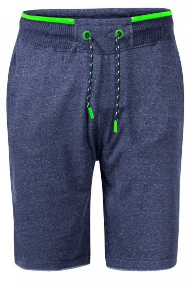 D555 Electra1 Ribbed Waist Fleece Shorts With Pockets Navy Marl - Jogginghosen für herren - Jogginghosen für Herren in großen Größen