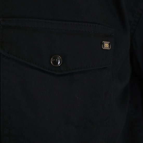 Double Outfitters GS-5126 Hemd mit Druckknöpfen Schwarz - Herrenhemden - Herrenhemden in großen Größen