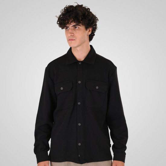 Double Outfitters GS-5237 Overshirt Schwarz - Herrenhemden - Herrenhemden in großen Größen