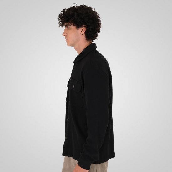 Double Outfitters GS-5237 Overshirt Schwarz - Herrenhemden - Herrenhemden in großen Größen
