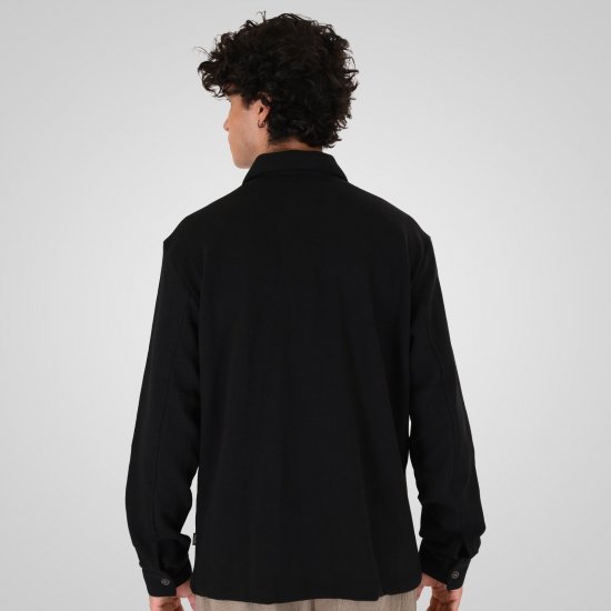 Double Outfitters GS-5237 Overshirt Schwarz - Herrenhemden - Herrenhemden in großen Größen