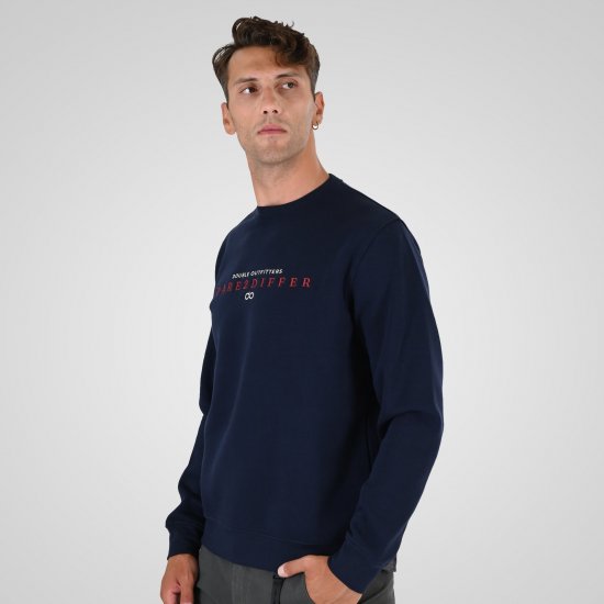 Double Outfitters MTOP-1151 Sweatshirt Navyblau - Herren-sweater und -hoodies - Herren-Sweater und -Hoodies in großen Größen