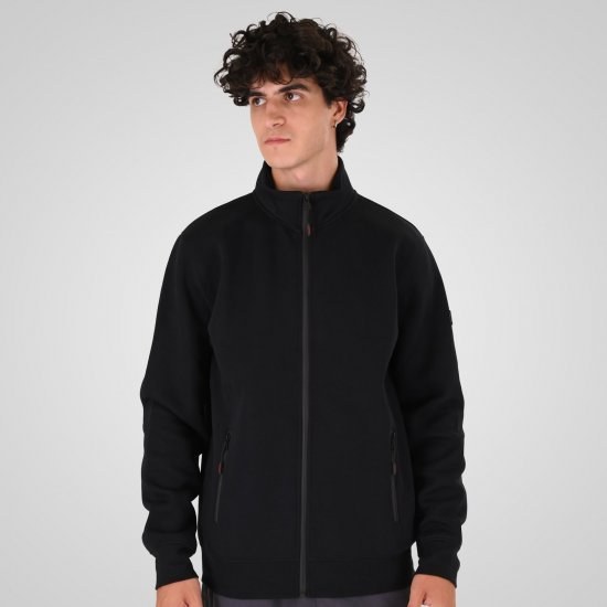 Double Outfitters MTOP-1158 Sweatjacke mit Reißverschluss Schwarz - Herren-sweater und -hoodies - Herren-Sweater und -Hoodies in großen Größen