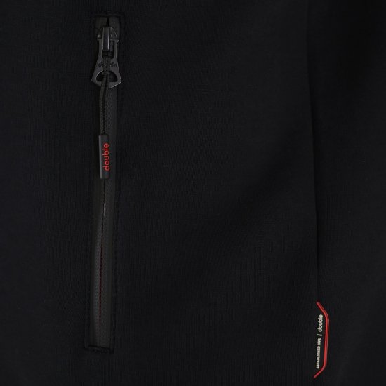 Double Outfitters MTOP-1158 Sweatjacke mit Reißverschluss Schwarz - Herren-sweater und -hoodies - Herren-Sweater und -Hoodies in großen Größen