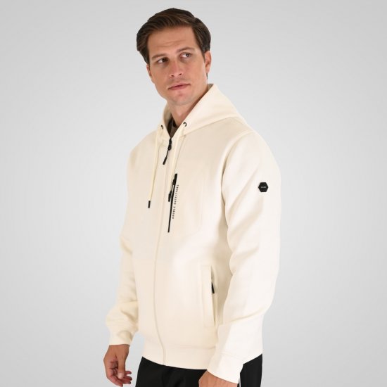 Double Outfitters MTOP-1160 Kapuzenjacke mit Reißverschluss Weiß - Herren-sweater und -hoodies - Herren-Sweater und -Hoodies in großen Größen