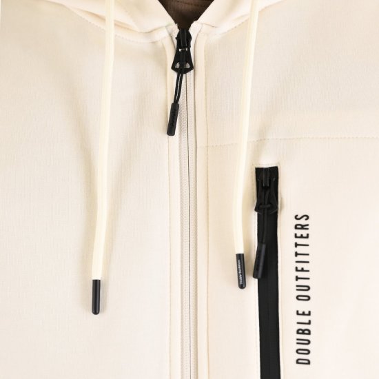 Double Outfitters MTOP-1160 Kapuzenjacke mit Reißverschluss Weiß - Herren-sweater und -hoodies - Herren-Sweater und -Hoodies in großen Größen
