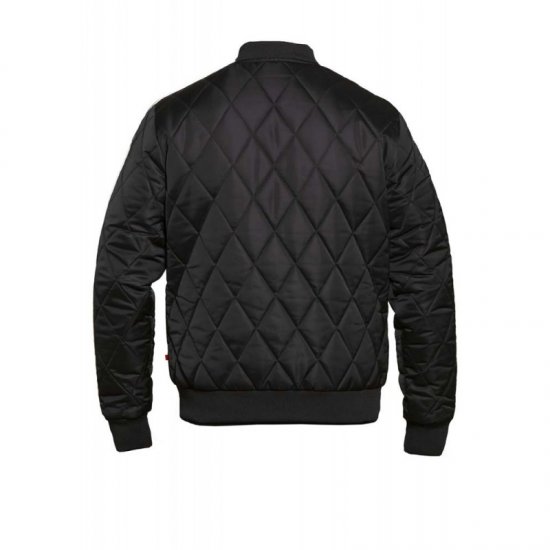 D555 Skipton Quilted Bomber Jacket Black - Herren jacken - Herren Jacken in großen Größen