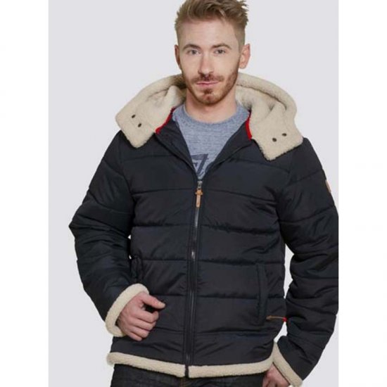 D555 Hudson Hooded Puffer Jacket Navy - Herren jacken - Herren Jacken in großen Größen