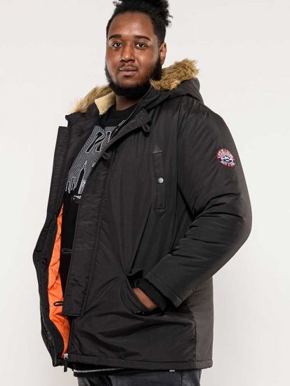 D555 Dundee Parka Jacket With Fur trimming and Teddy Fur Lined hood - Herren jacken - Herren Jacken in großen Größen