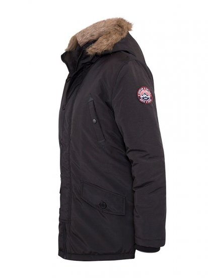 D555 Dundee Parka Jacket With Fur trimming and Teddy Fur Lined hood - Herren jacken - Herren Jacken in großen Größen