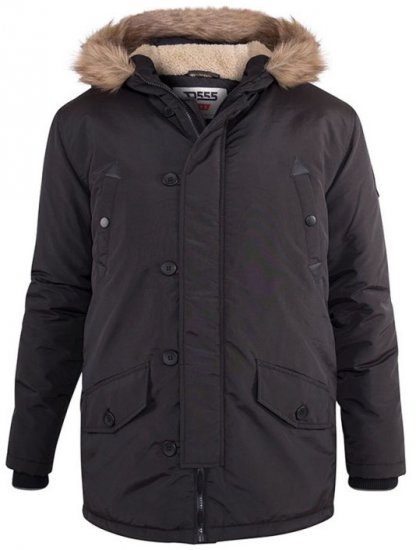 D555 Dundee Parka Jacket With Fur trimming and Teddy Fur Lined hood - Herren jacken - Herren Jacken in großen Größen