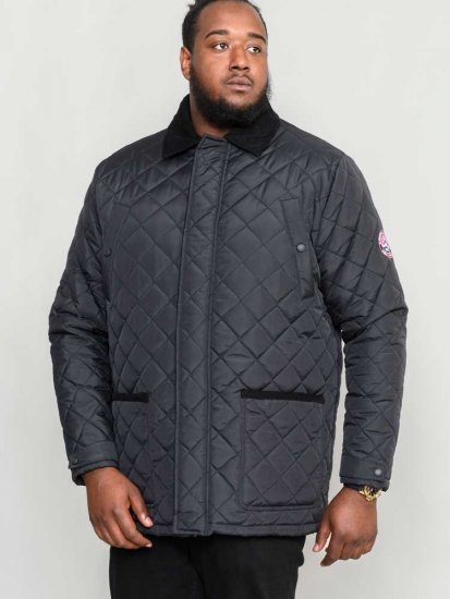 D555 Northcole Quilted Jacket Black - Herren jacken - Herren Jacken in großen Größen