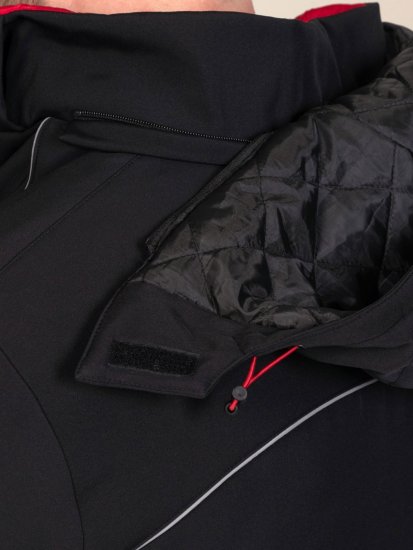 D555 Jamie Soft Shell Detachable Hood Padded Jacket Schwarz TALL - TALL jacken - TALL Jacken für große Herren