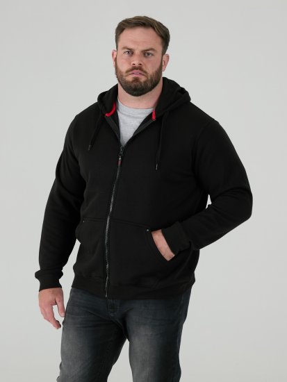 D555 Cantor Kapuzensweatjacke Schwarz - Herren-sweater und -hoodies - Herren-Sweater und -Hoodies in großen Größen