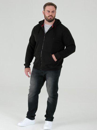D555 Cantor Kapuzensweatjacke Schwarz - Herren-sweater und -hoodies - Herren-Sweater und -Hoodies in großen Größen