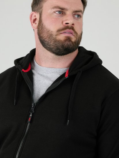 D555 Cantor Kapuzensweatjacke Schwarz - Herren-sweater und -hoodies - Herren-Sweater und -Hoodies in großen Größen