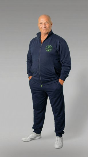 20 Nodi Ostro Stretch Fleece Cotton Tracksuit Navy - Trainingsanzüge - Trainingsanzüge/Jogginganzüge herren große größen