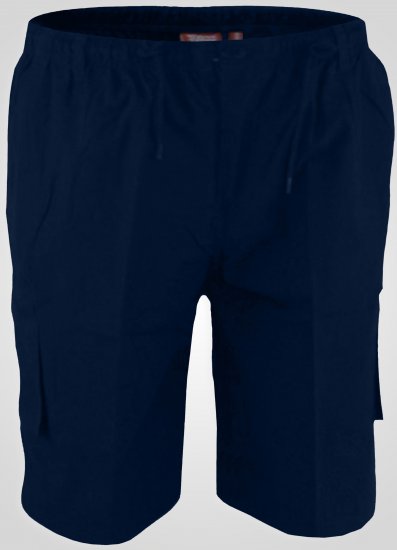 D555 Nick Cargoshorts mit elastischem Bund Marineblau - Jogginghosen für herren - Jogginghosen für Herren in großen Größen