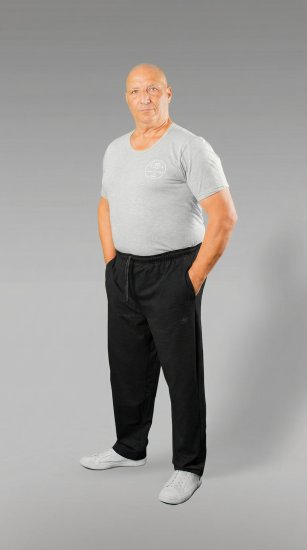 20 Nodi Grecale Stretch Fleece Cotton Sports Pants with Enzyme and Soft Touch Treatment Black - Jogginghosen für herren - Jogginghosen für Herren in großen Größen