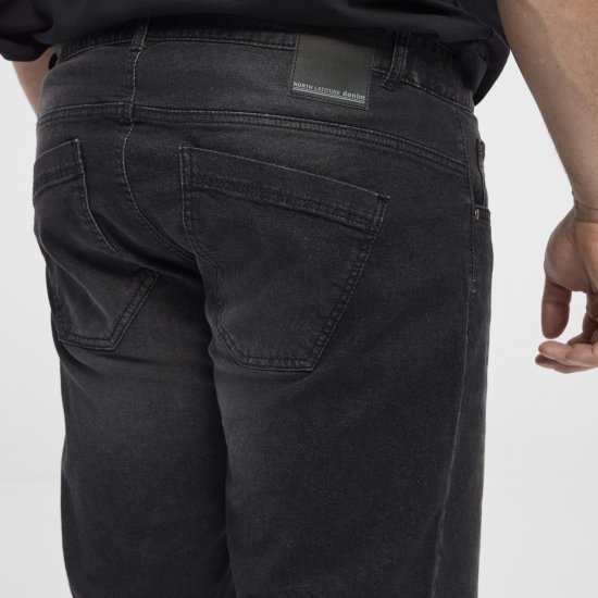 North Latitude 51336 Denim Shorts Schwarz - Herrenshorts - Herrenshorts in großen Größen