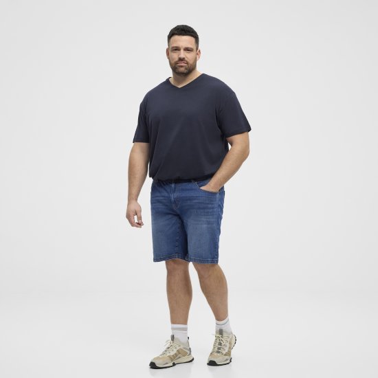North Latitude 51336 Denim Shorts Blau - Herrenshorts - Herrenshorts in großen Größen