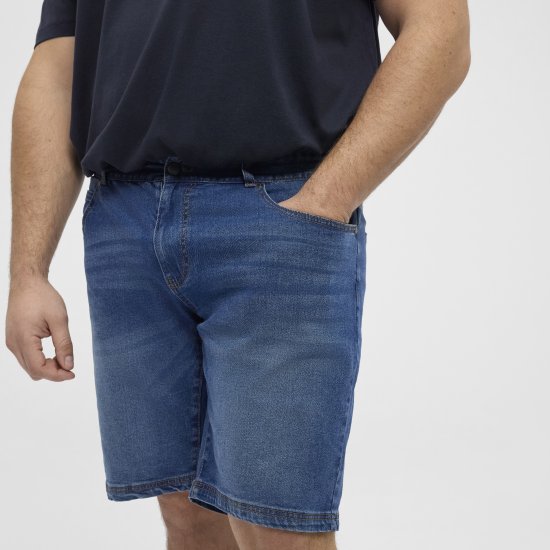 North Latitude 51336 Denim Shorts Blau - Herrenshorts - Herrenshorts in großen Größen