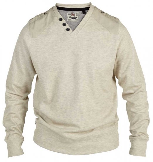 D555 Mayfair Ecru - Herren-Sweater und -Hoodies in großen Größen - Herren-Sweater und -Hoodies in großen Größen