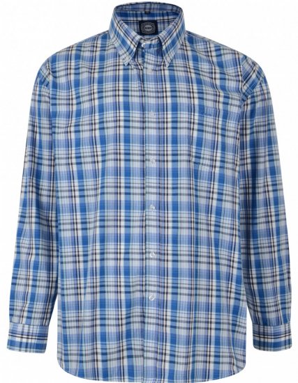 Kam 6090 L/S Shirt Blue - Herrenhemden in großen Größen - Herrenhemden in großen Größen