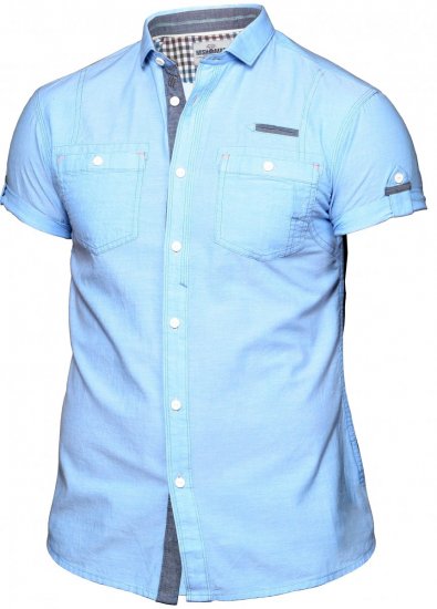 Mish Mash Sid Blue - Herrenhemden in großen Größen - Herrenhemden in großen Größen