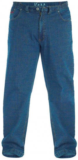 Duke Bailey Relaxed Comfort Fit Stretch Jeans With Elasticated Waist Stonewash - Herren-Jeans & -Hosen in großen Größen - Herren-Jeans & -Hosen in großen Größen