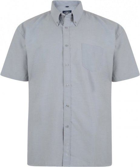 Kam Oxfordhemd Kurzarm Grau - Herrenhemden in großen Größen - Herrenhemden in großen Größen