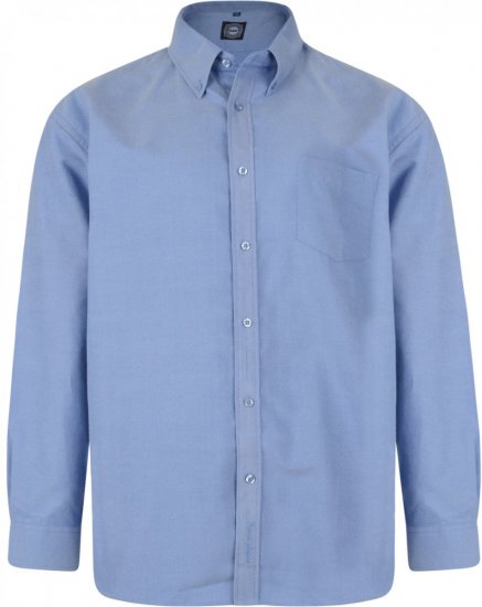 Kam Oxfordhemd Langarm Blau - Herrenhemden in großen Größen - Herrenhemden in großen Größen