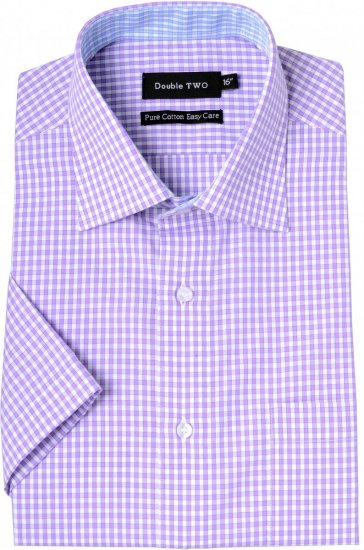 Double TWO Formal Shirt Purple - Herrenhemden in großen Größen - Herrenhemden in großen Größen