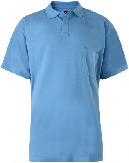 Kam Jeans Poloshirt Blau - Polo-Shirts für Herren in großen Größen - Polo-Shirts für Herren in großen Größen