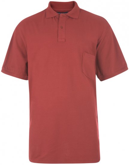 Kam Jeans Poloshirt Rot - Polo-Shirts für Herren in großen Größen - Polo-Shirts für Herren in großen Größen