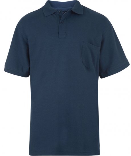 Kam Jeans Poloshirts Denim Blau - Polo-Shirts für Herren in großen Größen - Polo-Shirts für Herren in großen Größen