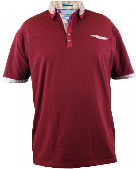 D555 Jeff Wine - Polo-Shirts für Herren in großen Größen - Polo-Shirts für Herren in großen Größen