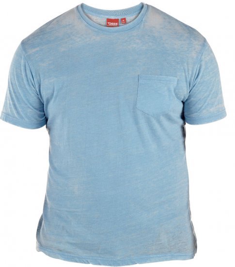 D555 Mavi T-shirt Blue with Pocket - Herren-T-Shirts in großen Größen - Herren-T-Shirts in großen Größen