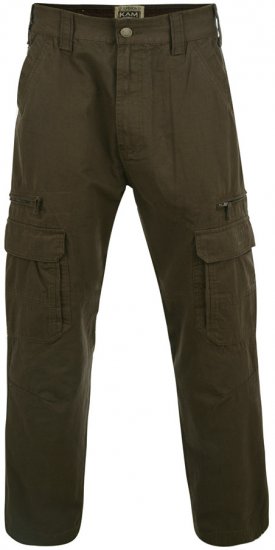 Kam Jeans Cargohose Khaki - Herren-Jeans & -Hosen in großen Größen - Herren-Jeans & -Hosen in großen Größen